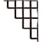 Ekena Millwork Diane Wrought Iron Bracket, (Triple center brace), Antiqued Copper 2"W x 12"D x 15"H BKTM02X12X15TDIACO - alternate 4